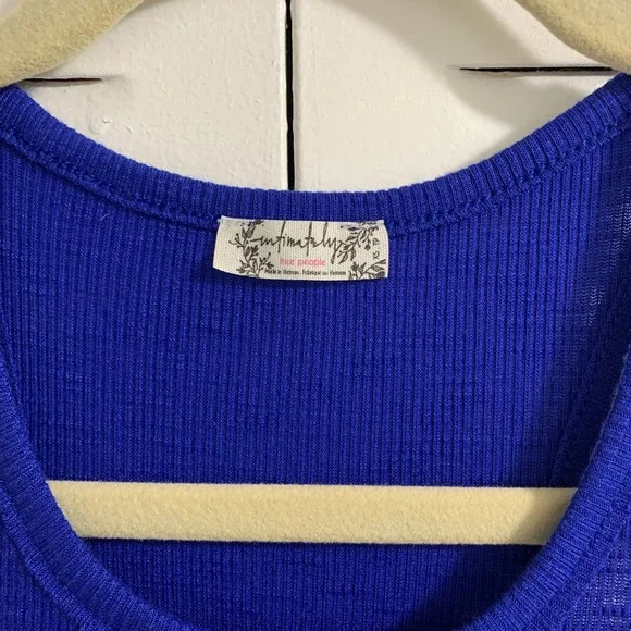 🛑SOLD🛑 Free People Rib Tank Blue Size XS - Picture 3 of 5
